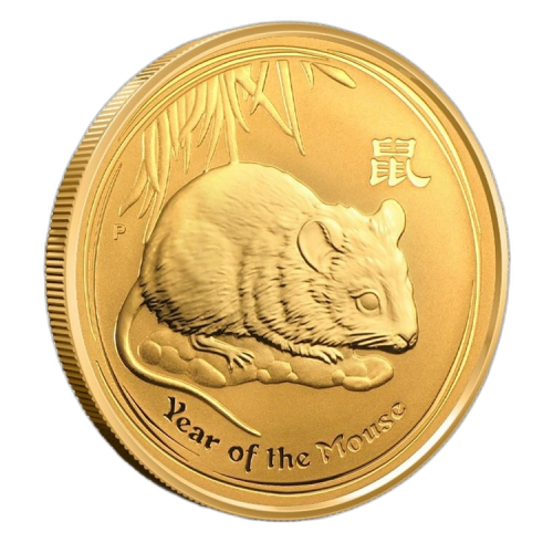 1 Troy ounce gouden munt Lunar 2008 front