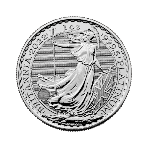 1 Troy ounce platinum coin Britannia front