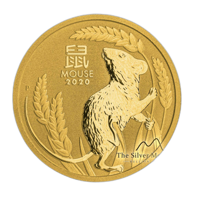 1 Troy ounce gouden munt Lunar 2020 voorkant