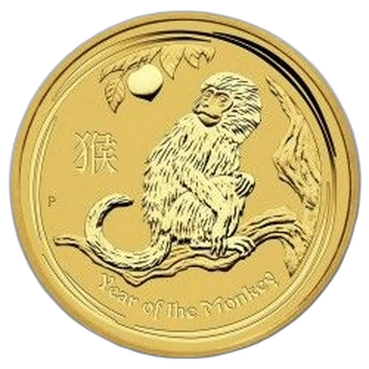 1/20 Troy ounce gouden munt Lunar 2016 voorkant