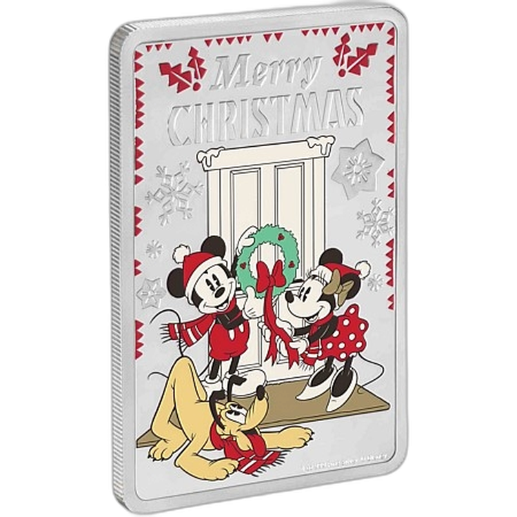 1 Troy ounce zilveren munt Disney's kerst groet Proof 2019 voorkant