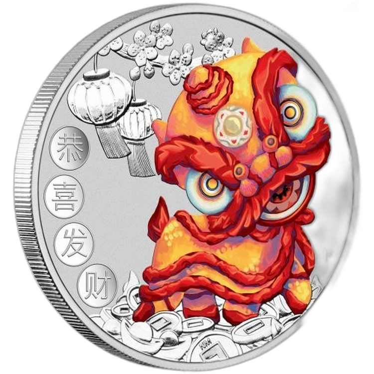 1 Troy ounce zilveren munt Chinese New Year 2020 voorkant