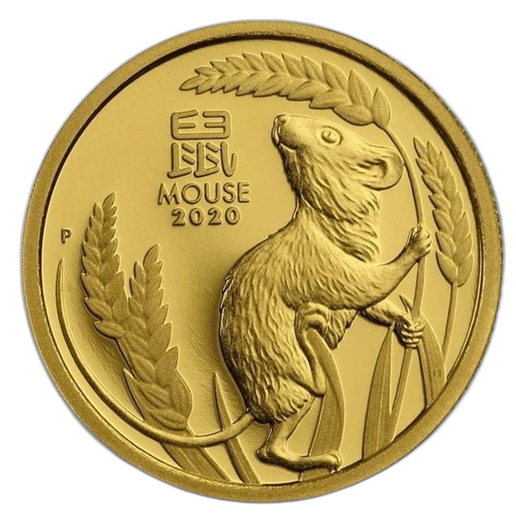 1/10 Troy ounce gouden munt Lunar 2020 Proof front