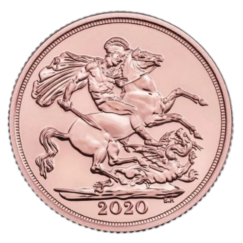 Gold coin Sovereign 2020 front