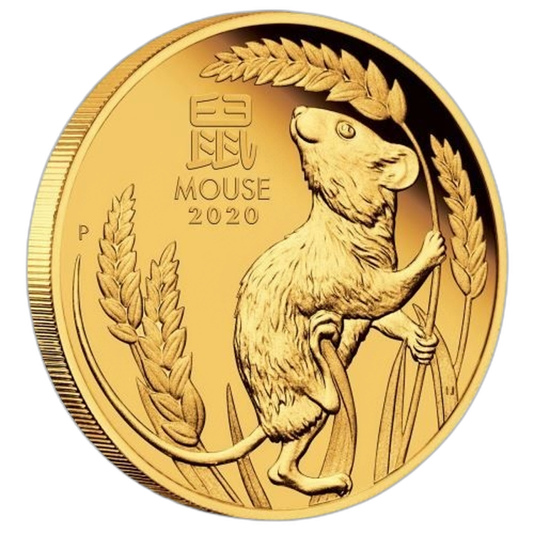 10 Troy ounce gouden munt Lunar 2020 voorkant