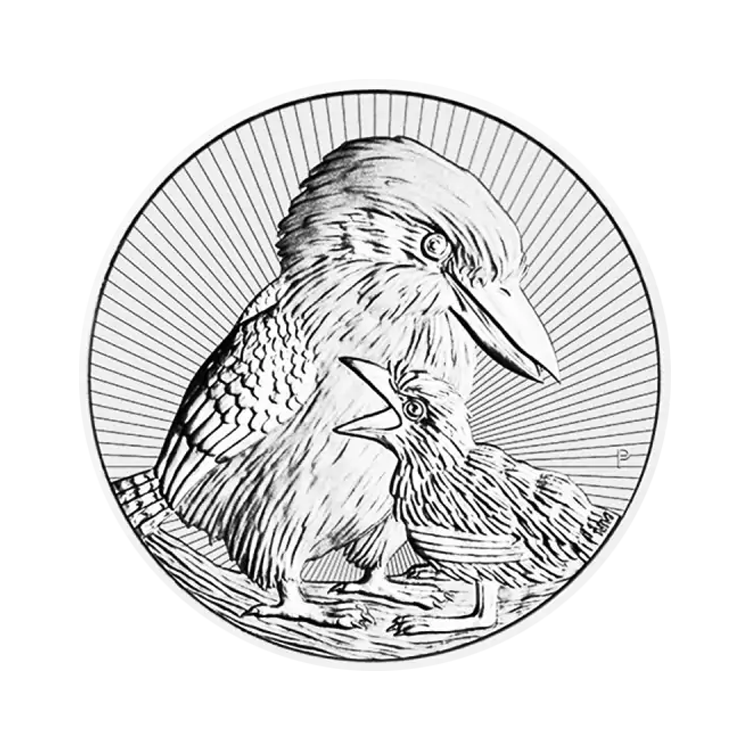 2 troy ounce zilveren munt Kookaburra 2020 voorkant