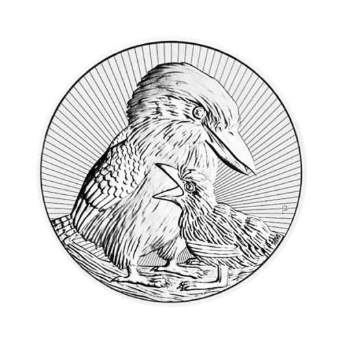 2 troy ounce silver coin Kookaburra 2020 front