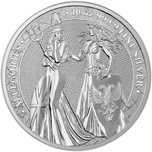 10 Troy ounce silver coin Germania Allegories 2019 front