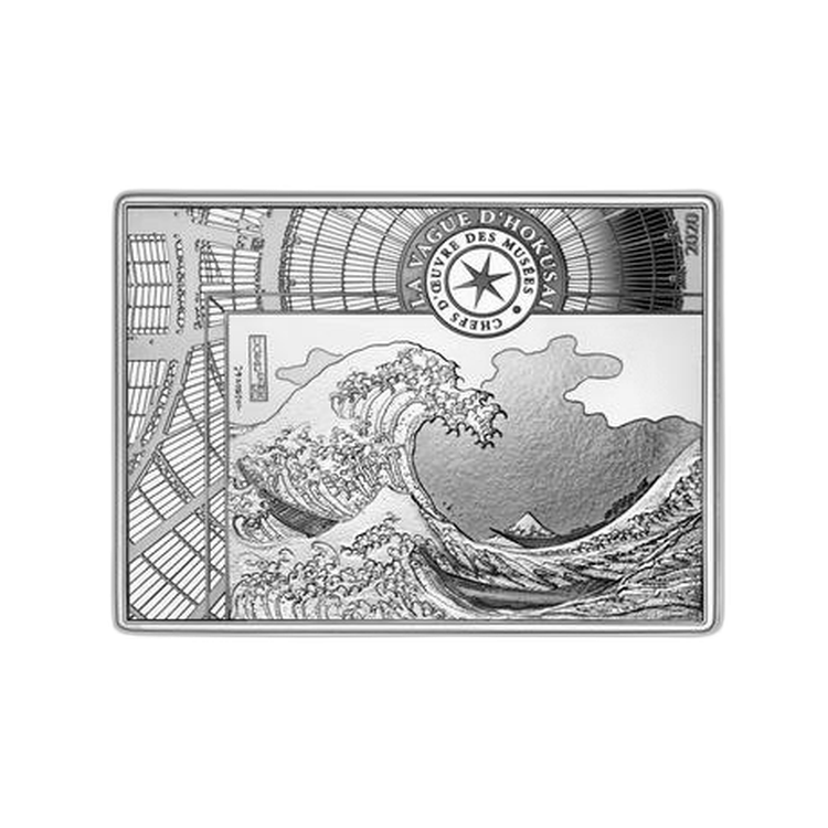 Silver coin Hokusai 2020 Proof front