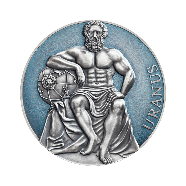 3 troy ounce zilveren munt Kameroen - Uranus 2020 voorkant