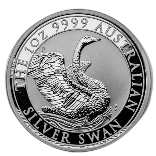 1 troy ounce silver coin swan 2020 front