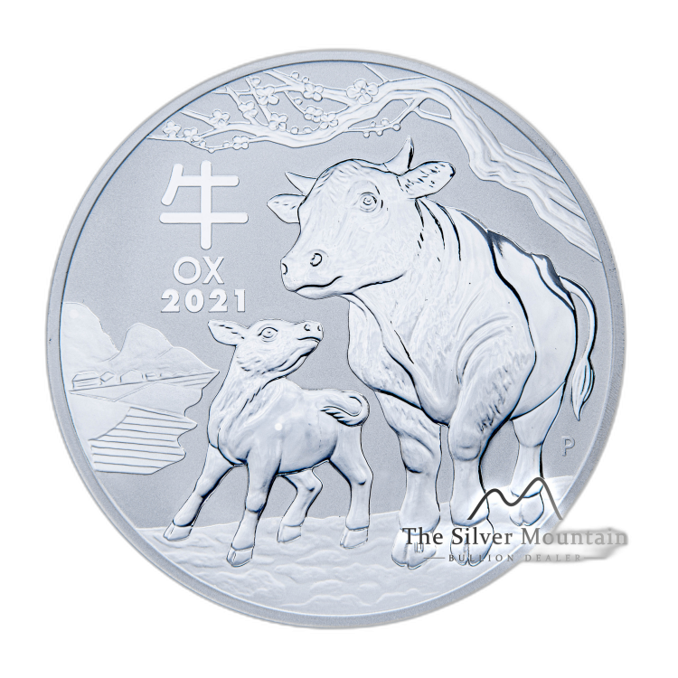 1 Kilogram zilveren munt Lunar 2021 voorkant