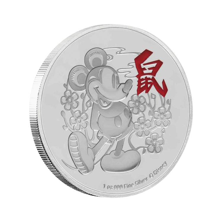 1 Troy ounce zilveren munt Disney Lunar Year of the Mouse 2020 voorkant