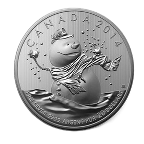 1 troy ounce silver Crocodile coin 2014 front