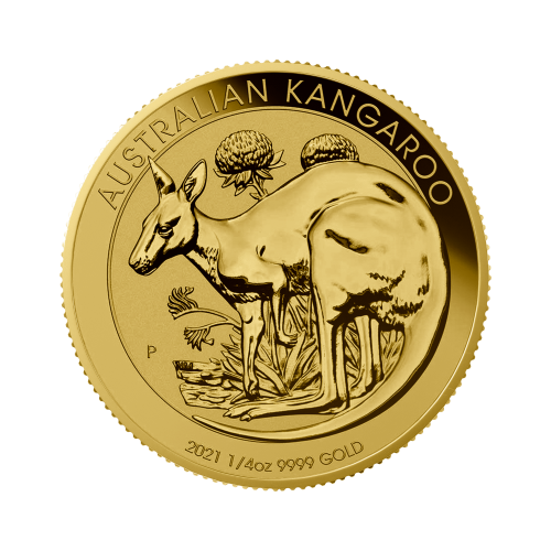 1/2 Troy ounce golden coin Kangaroo 2021 front