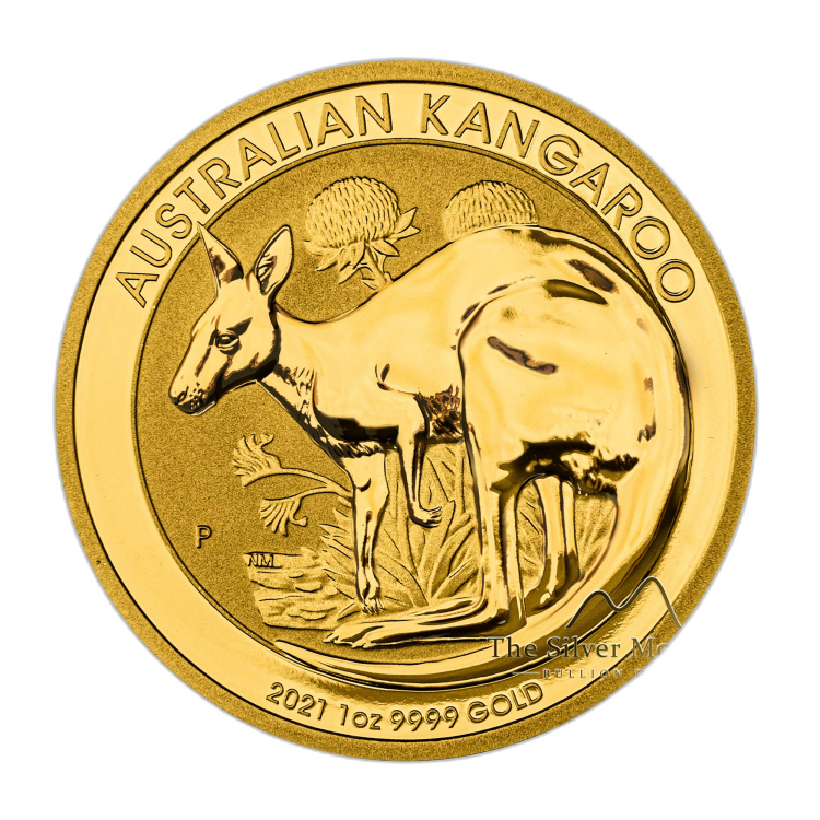 1 Troy ounce gouden munt Kangaroo 2021 voorkant