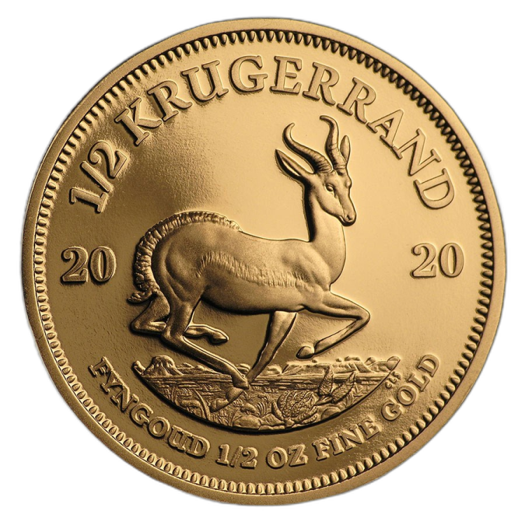 1/2 Troy ounce gouden munt Krugerrand Proof voorkant