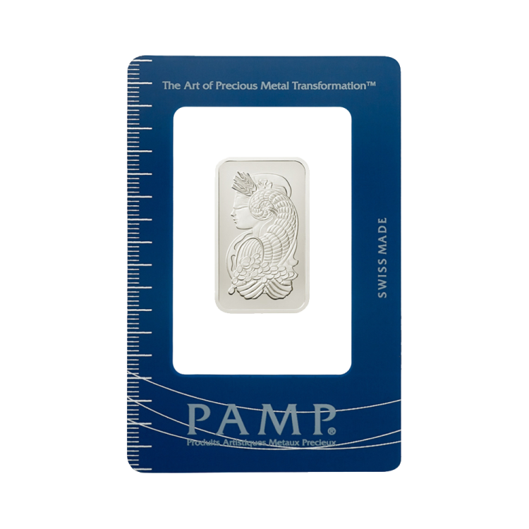 10 Gram palladium baar Pamp Suisse Lady Fortuna voorkant