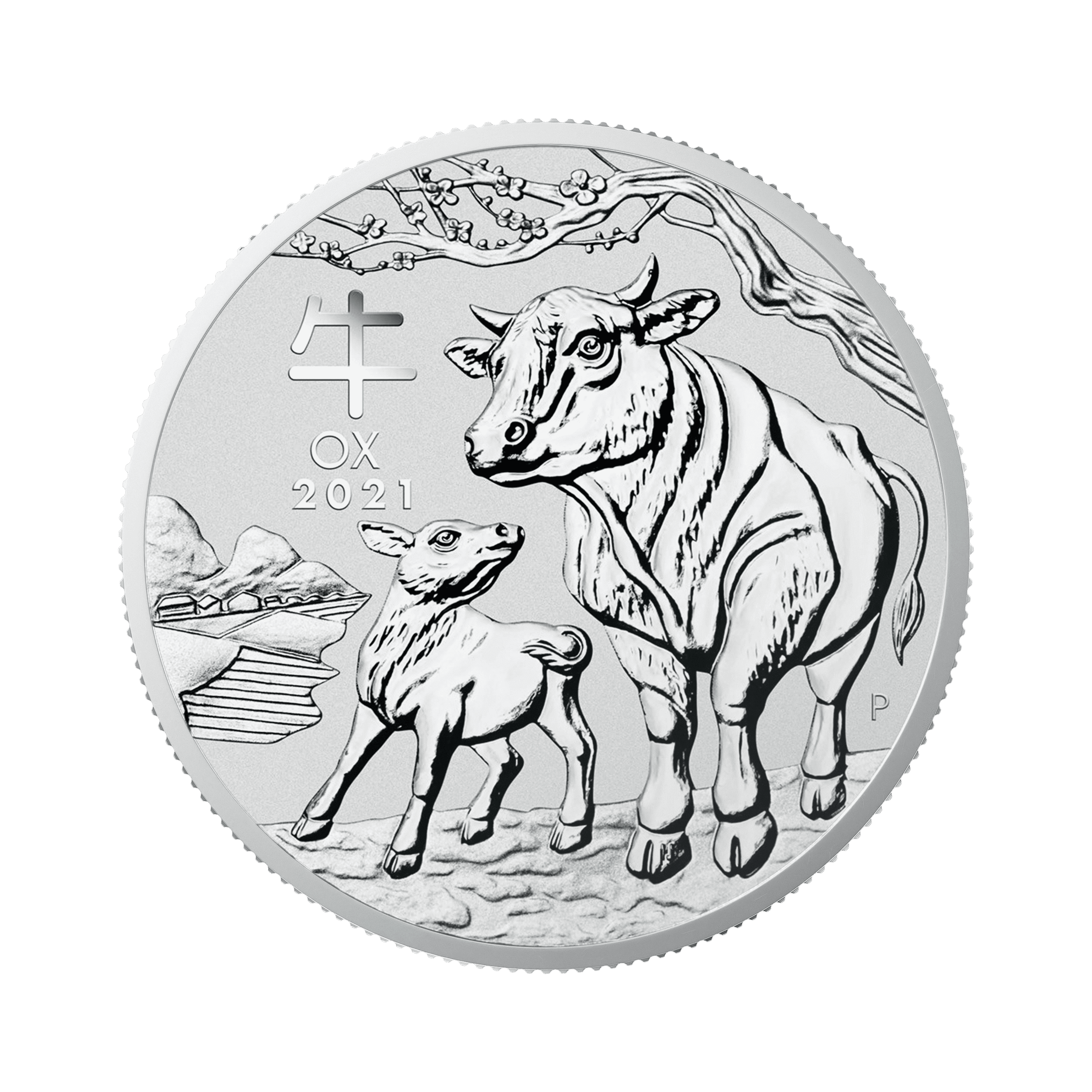 1 troy ounce zilveren munt Lunar 2021 voorkant