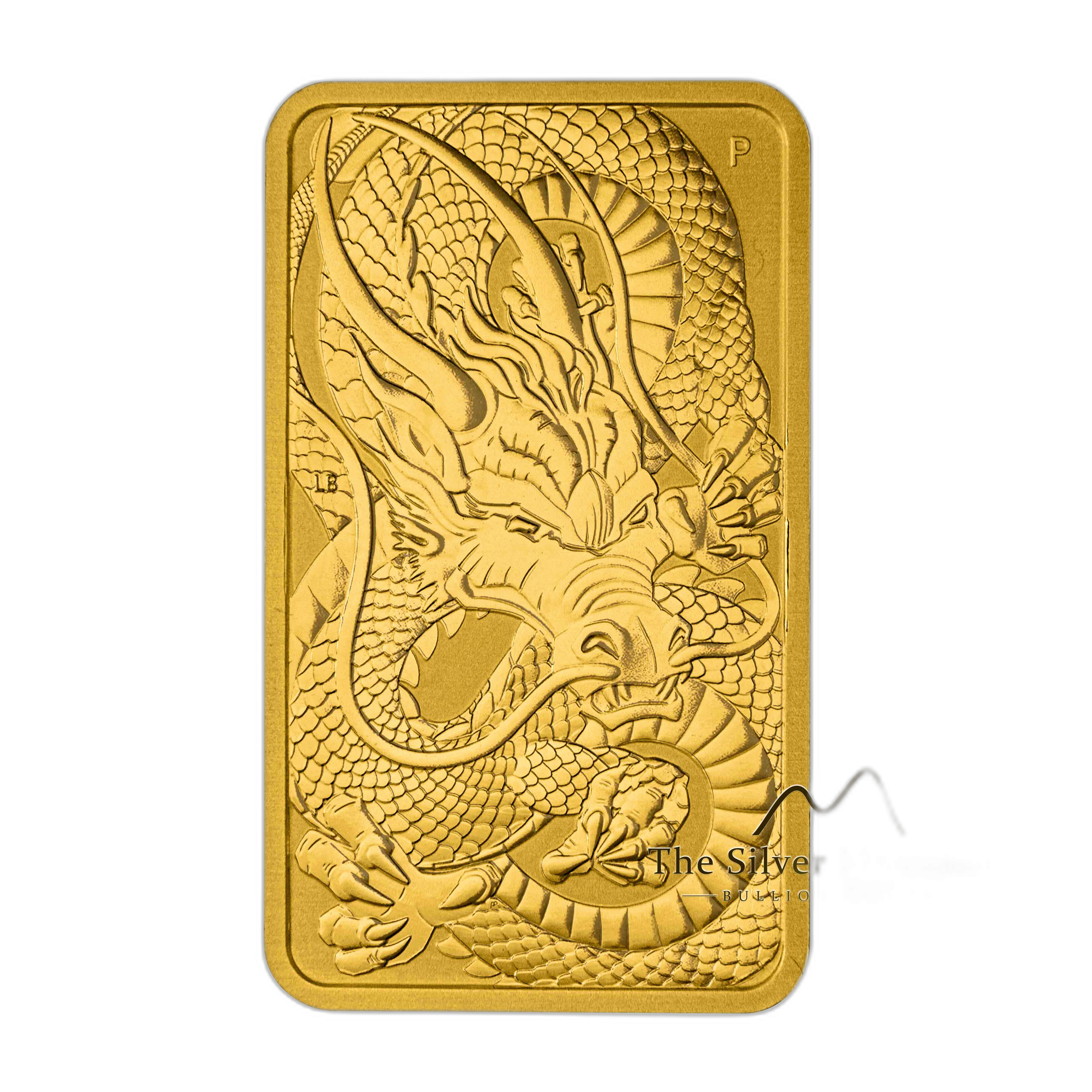 1 Troy ounce gouden muntbaar Rectangular Dragon 2021 voorkant