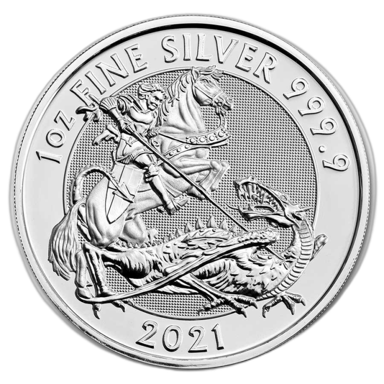 1 Troy ounce zilveren munt Valiant 2021 voorkant