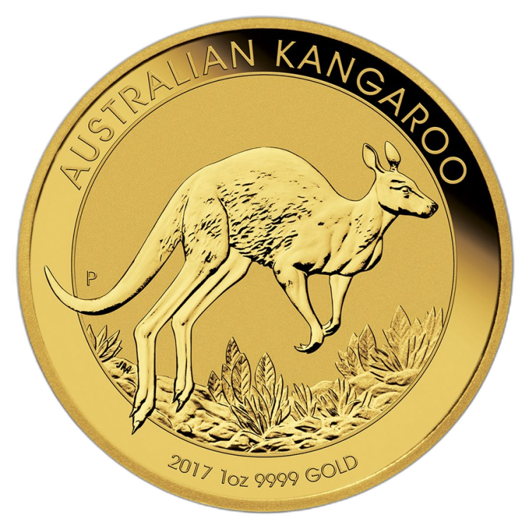 1 troy ounce gold Kangaroo 2017 front