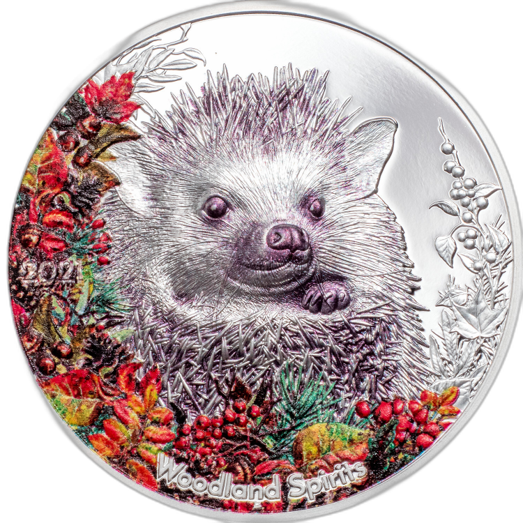 1 troy ounce zilveren munt Woodland Spirit 2021 Proof voorkant