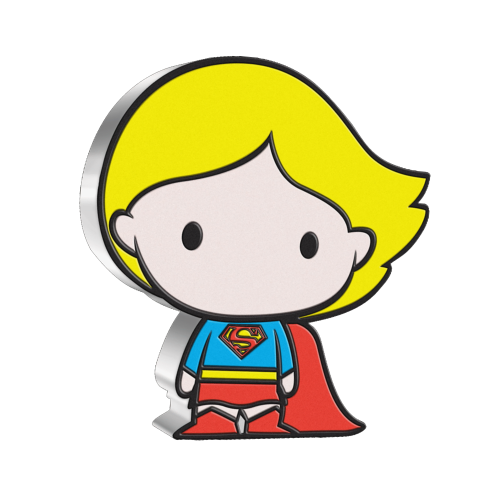 1 troy ounce zilveren munt supergirl 2021 Proof voorkant