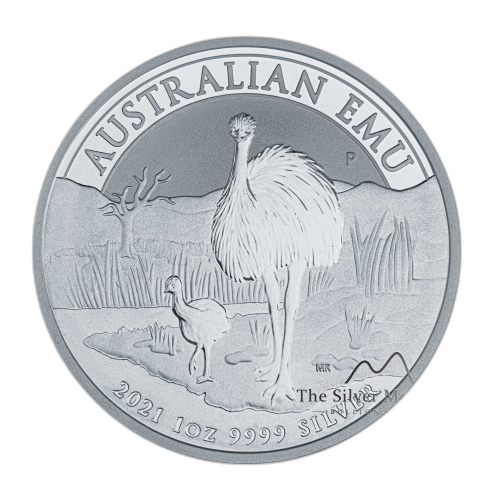 1 Troy ounce silver coin Emu 2021 front