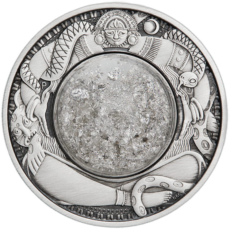 2 troy ounces silver coin tears of the moon 2021 front