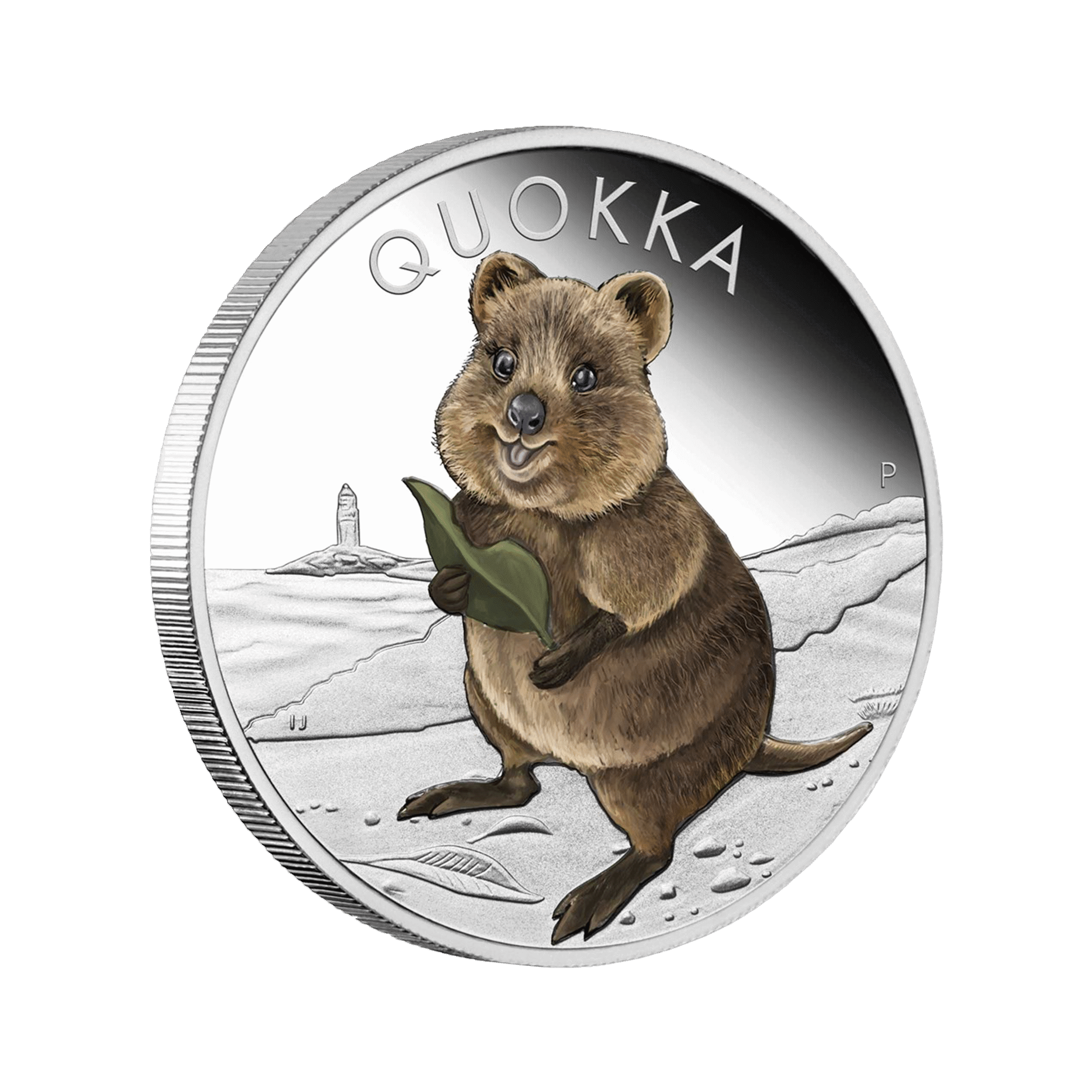 1 troy ounce zilveren munt Quokka gekleurd 2021 proof voorkant