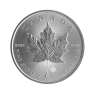 Voorkant 1 troy ounce zilveren Maple Leaf munt