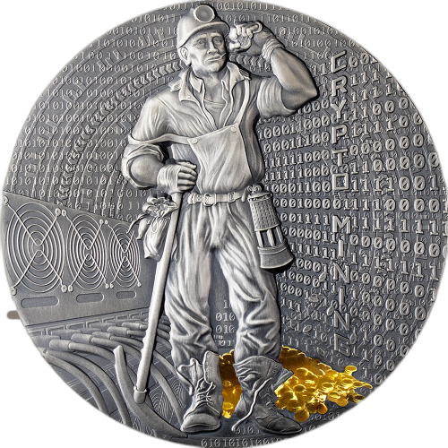 Silver coin Crypto mining 2021 front