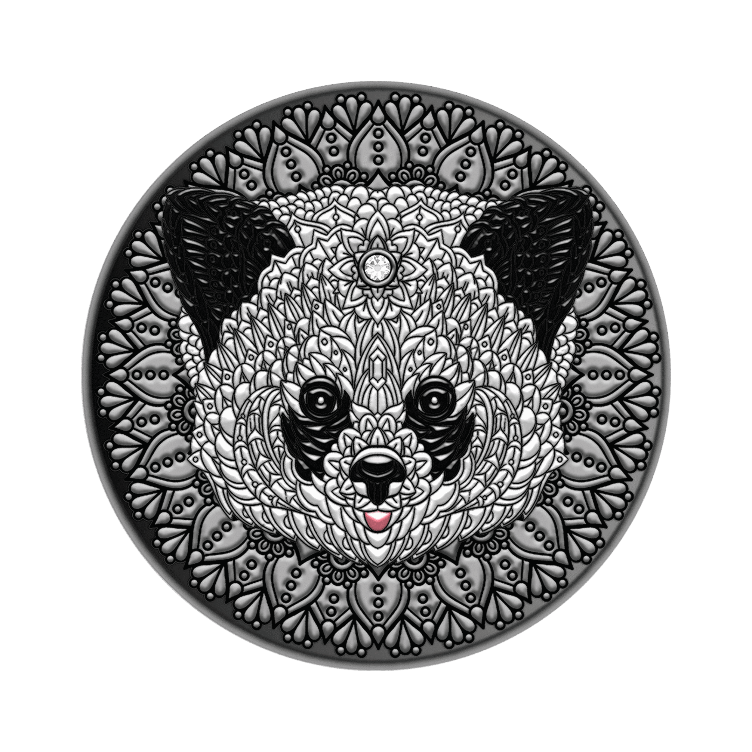 2 troy ounce silver coin Mandala panda 2021 front