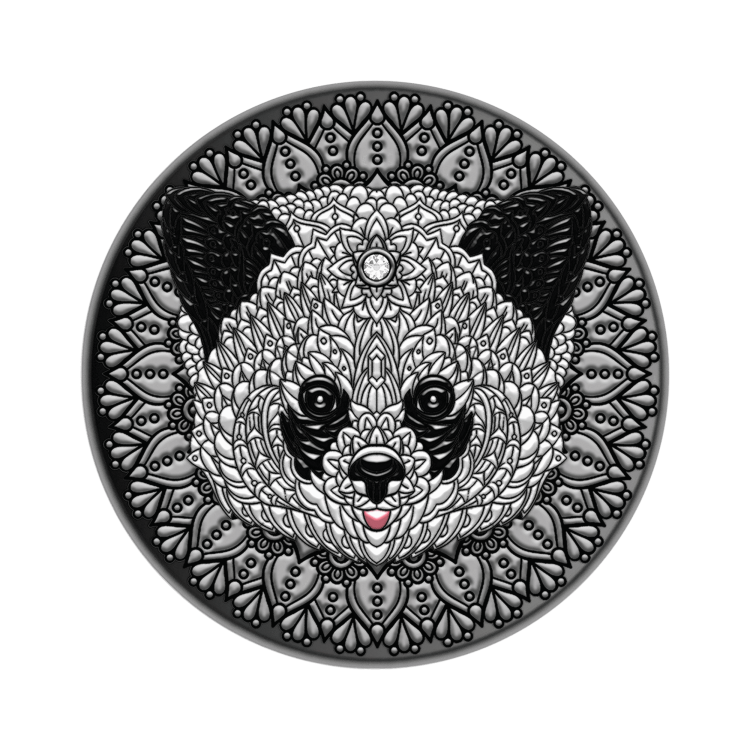 2 troy ounce silver coin Mandala panda 2021 front