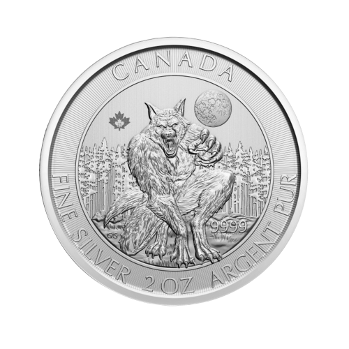 2 troy ounce silver coin Canadian Creatures of the North Coin - The Werewolf front