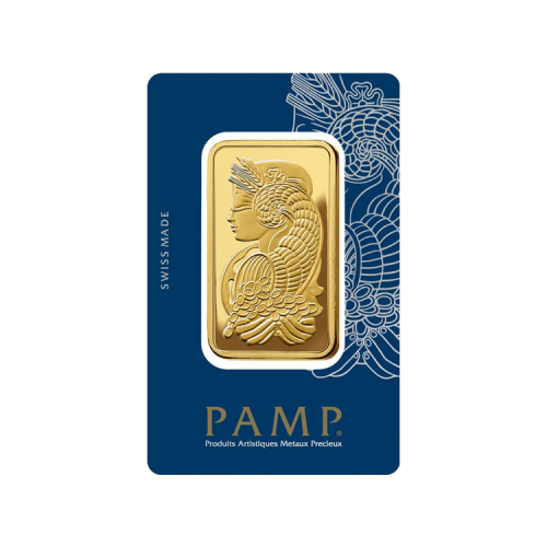 100 gram goudbaar van Pamp Suisse voorkant