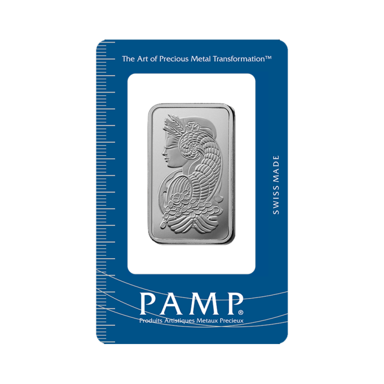 1 Troy ounce palladium baar Pamp Suisse voorkant