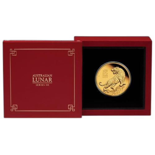 1 Troy ounce gouden munt Lunar 2022 Proof voorkant