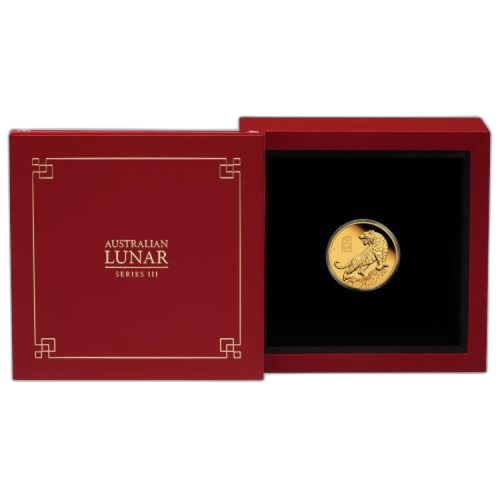 1/10 Troy ounce gouden munt Lunar 2022 Proof voorkant