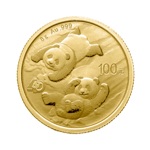 8 Grams gold coin Panda 2022 front