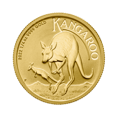 1/4 Troy ounce gouden munt Kangaroo 2022 voorkant