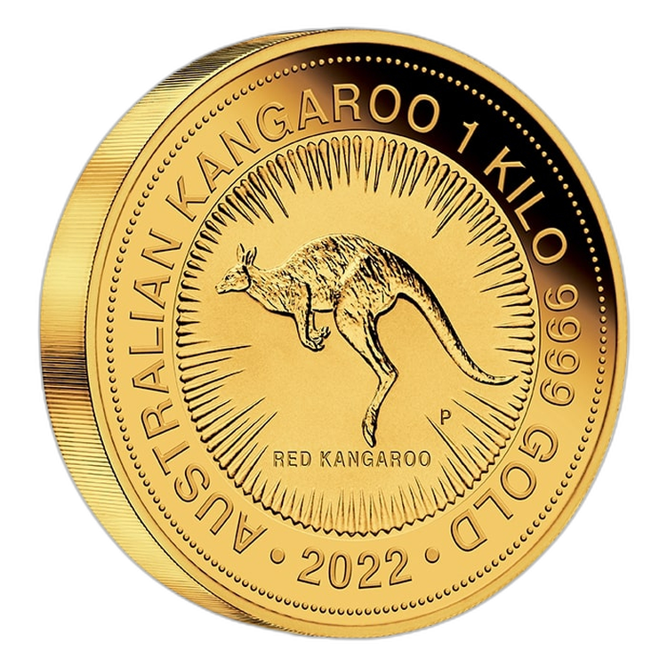 1 Kilo gouden munt Kangaroo 2022 voorkant