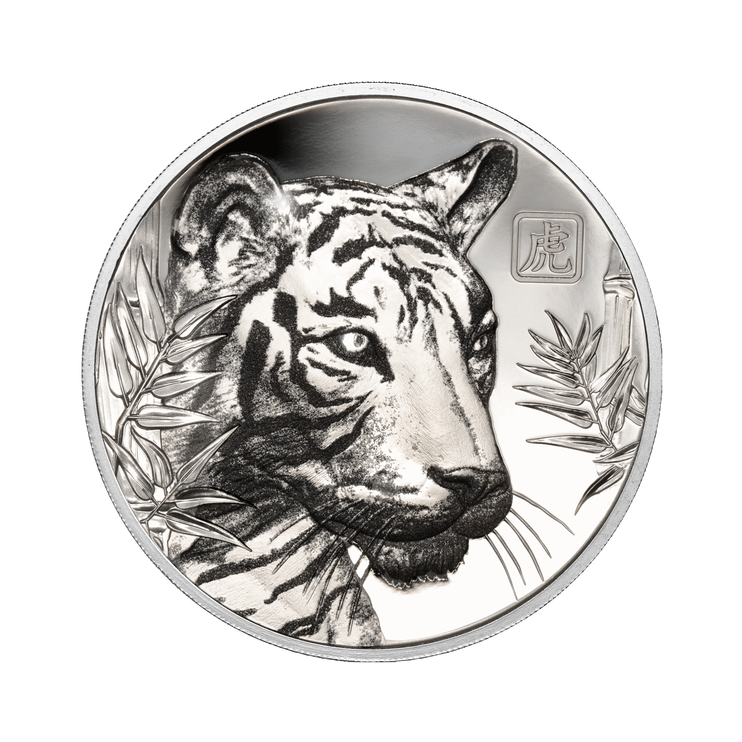 1 troy ounce zilveren munt Lunar tijger 2022 Proof voorkant