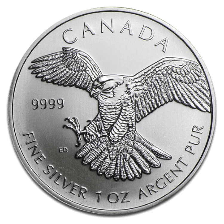 1 troy ounce zilveren munt Birds of Prey voorkant