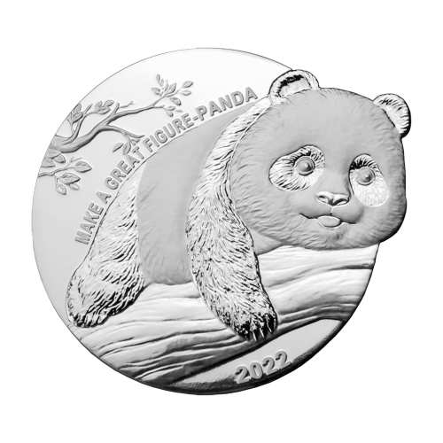 1 troy ounce silver coin Panda Make A Great Figure 2022 front