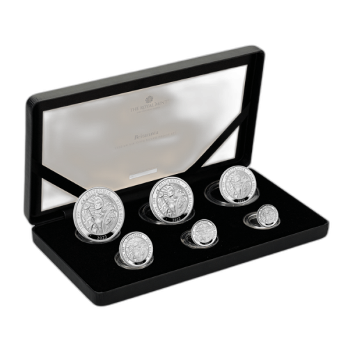 6-piece silver Britannia set 2022 Proof front