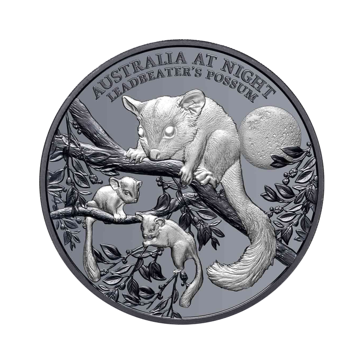 1 troy ounce zilveren munt Leadbeater's Possum voorkant