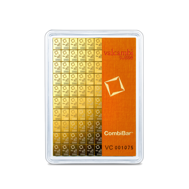 100x 1 gram gouden CombiBar voorkant
