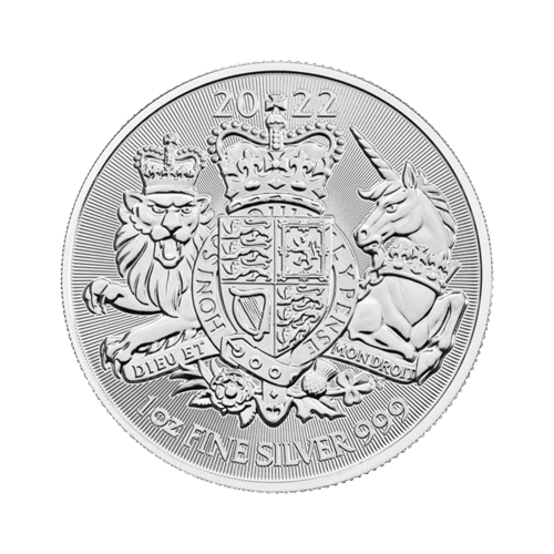 1 Troy ounce silver coin Royal Arms 2022 front